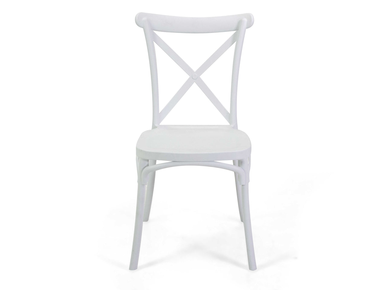 Sedia polipropilene cross bianco 47x51xh.45,5/90cm