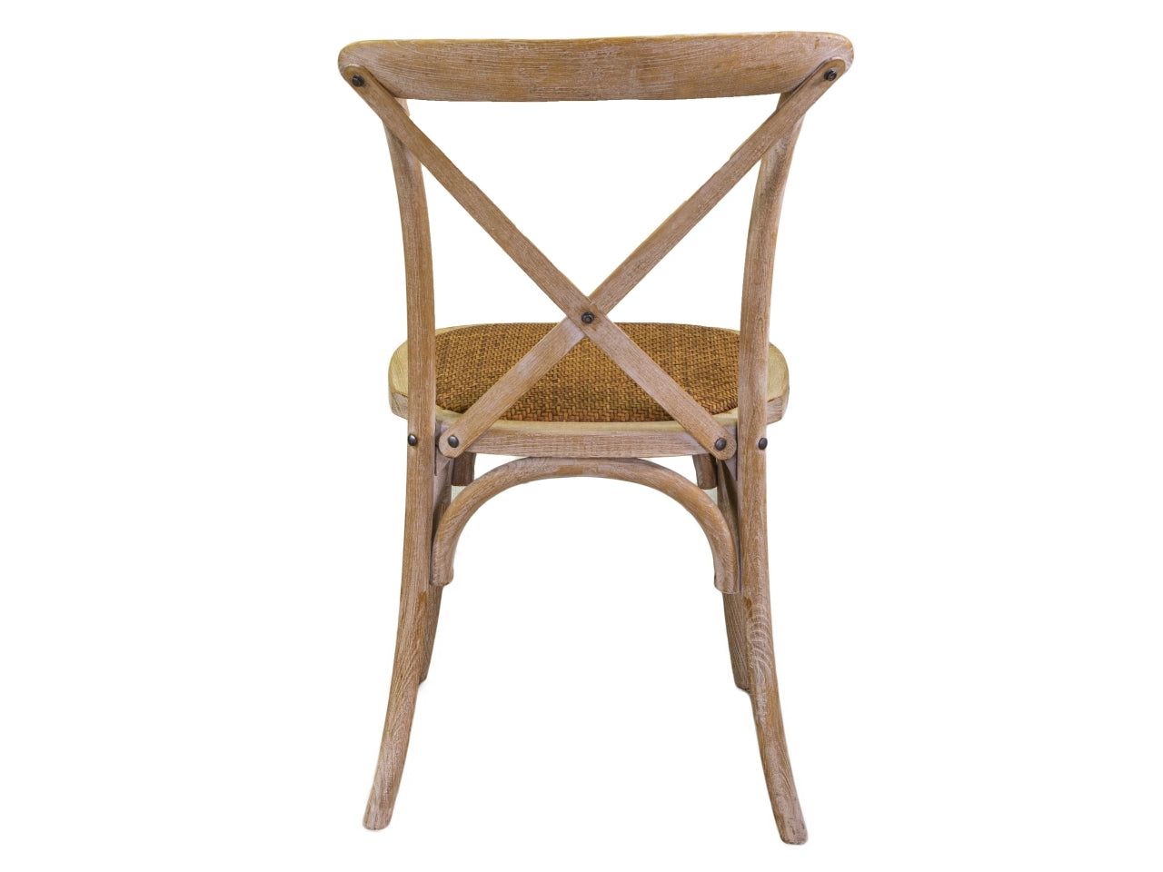 Sedia legno cross naturale seduta intreccio impilabile cm51x55h46,5/89