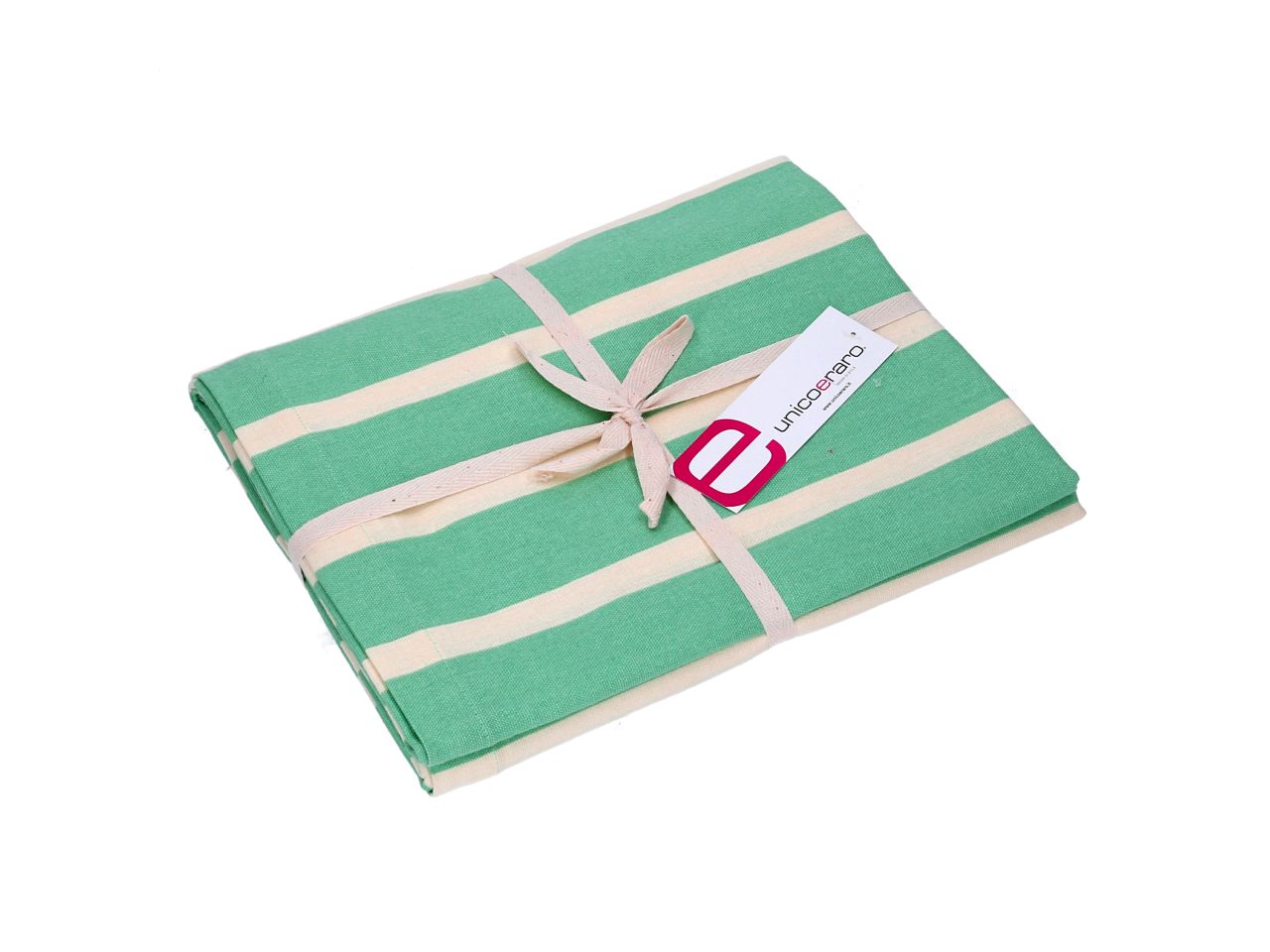 Tovaglia pop righe colore verde acqua rettangolare cm140x240