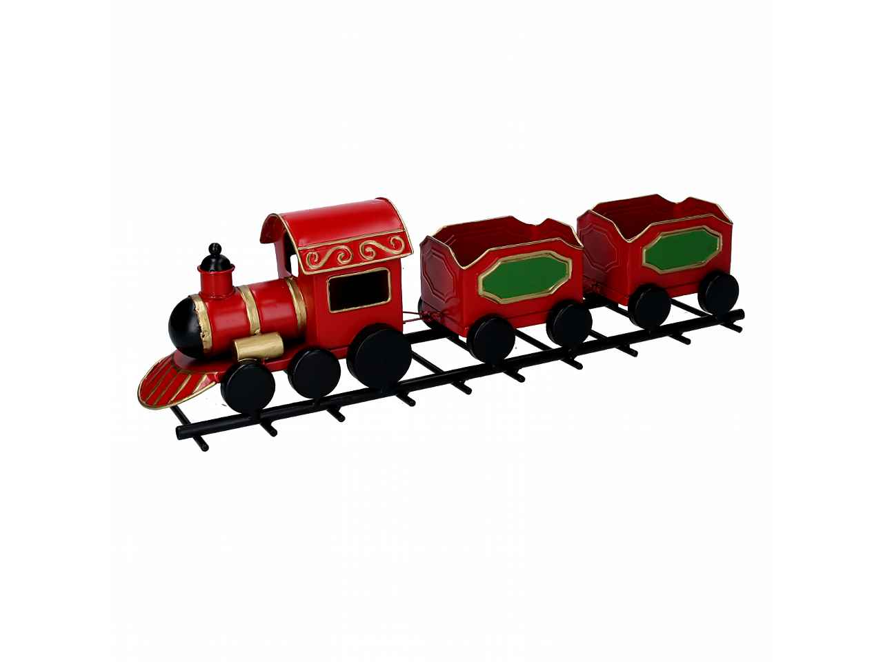 Trenino metallo rosso cm11x42x13