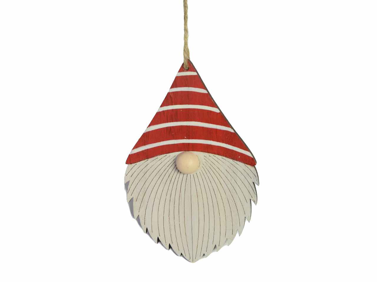 Gnomo legno cappello rosso cm8x2x13