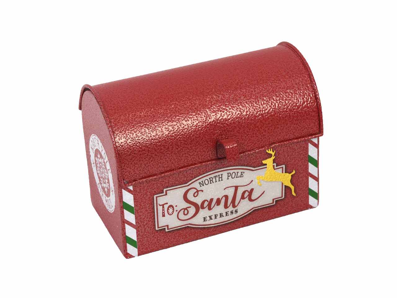 Cassetta posta metallo rosso cm15x8,5x10 ,5