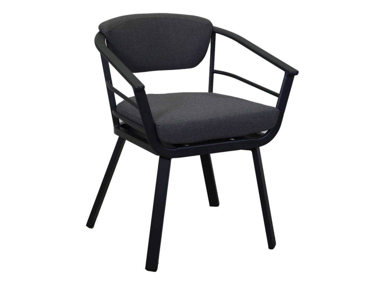 Poltrona alluminio riverside antracite 62x61h49/64/79cm