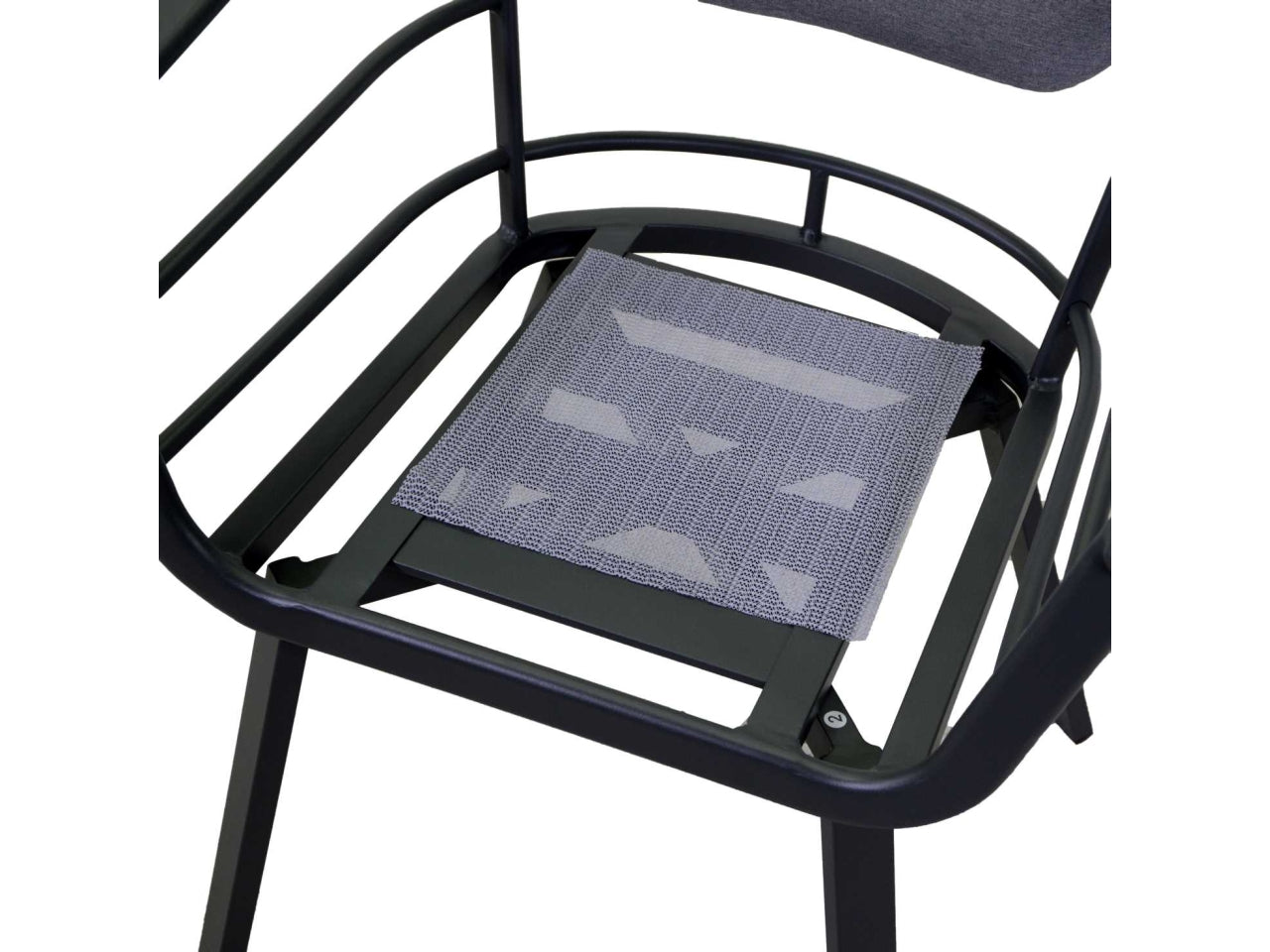Poltrona alluminio riverside antracite 62x61h49/64/79cm