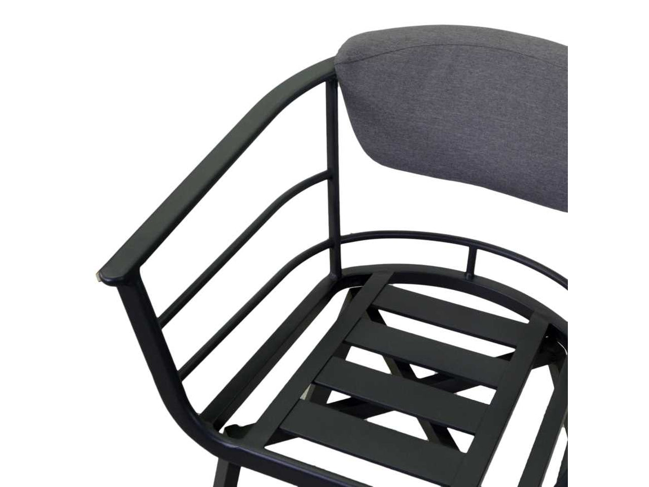 Poltrona alluminio riverside antracite 62x61h49/64/79cm