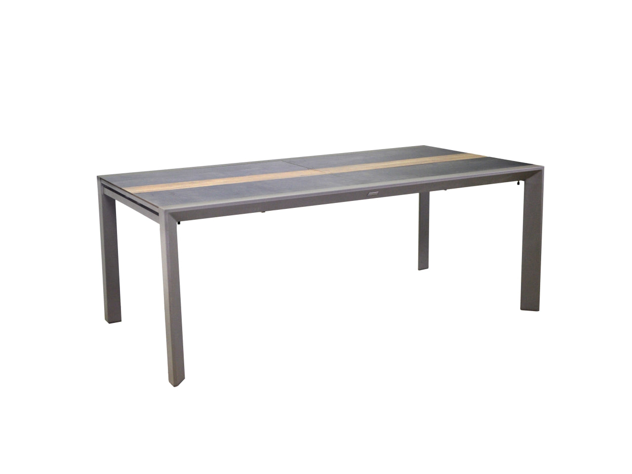 Tavolo alluminio allungabile riverside tortora hpl 200/300,5x104xh.76cm