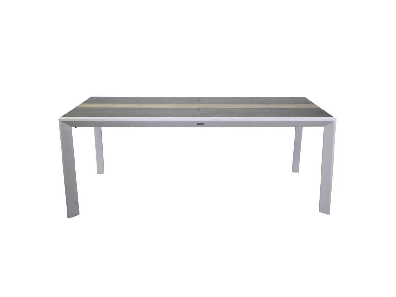 Tavolo alluminio allungabile riverside bianco hpl 200/300,5x104xh.76cm