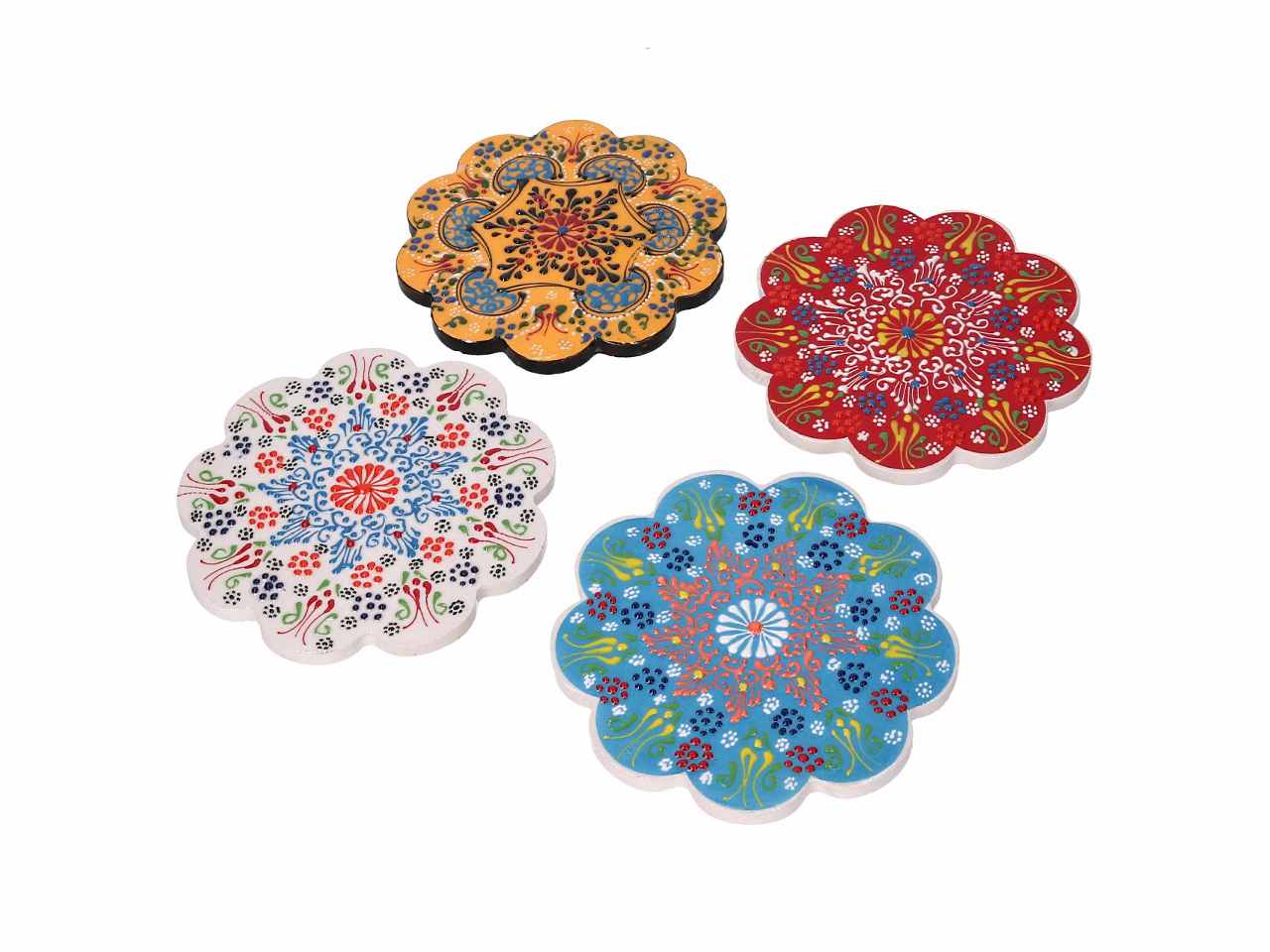 Mattonella in ceramica multicolor in 4 assortimenti 18x18xh.2cm