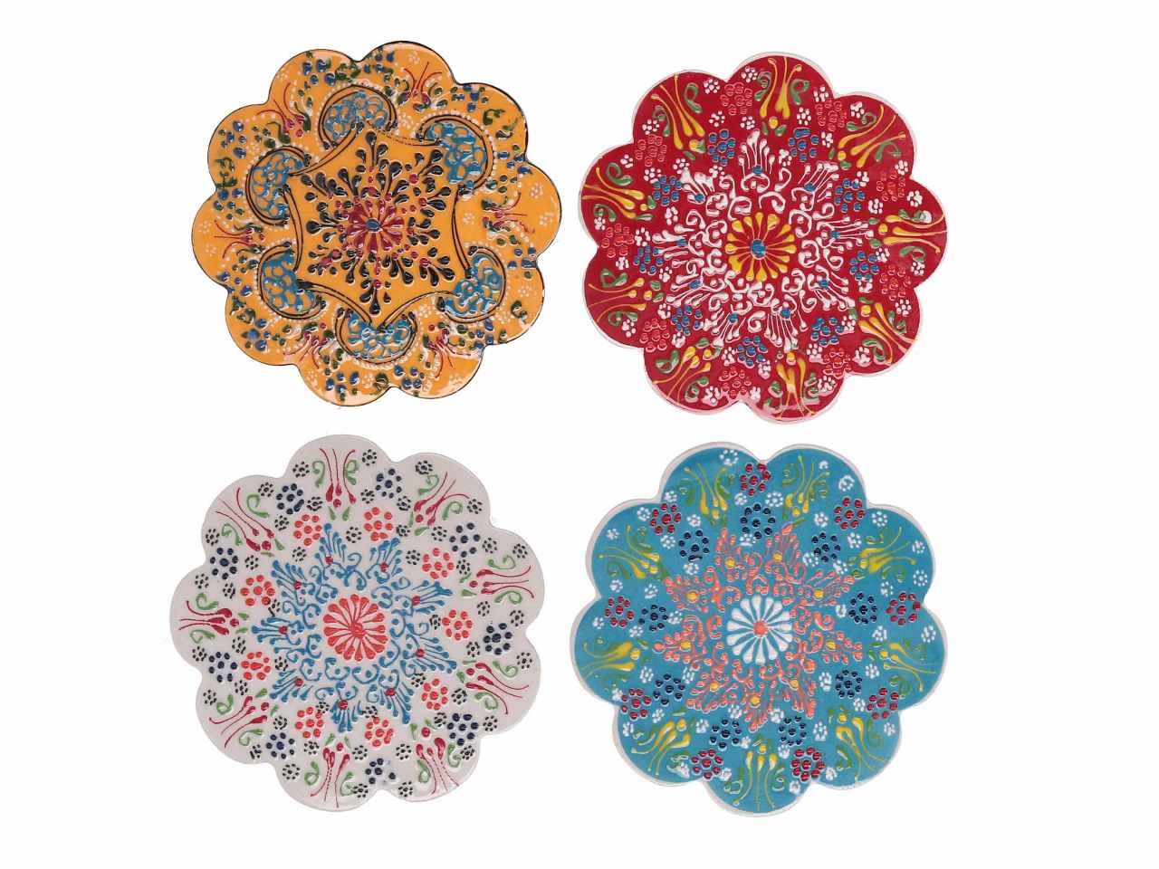 Mattonella in ceramica multicolor in 4 assortimenti 18x18xh.2cm