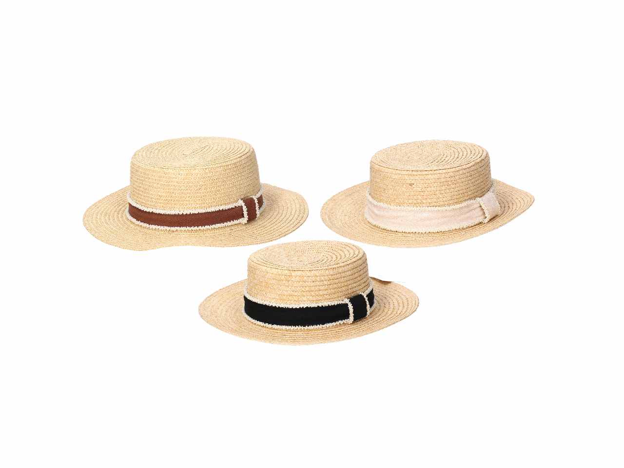 Cappello per donna d.56x58cm con perline in 3 colori assortiti