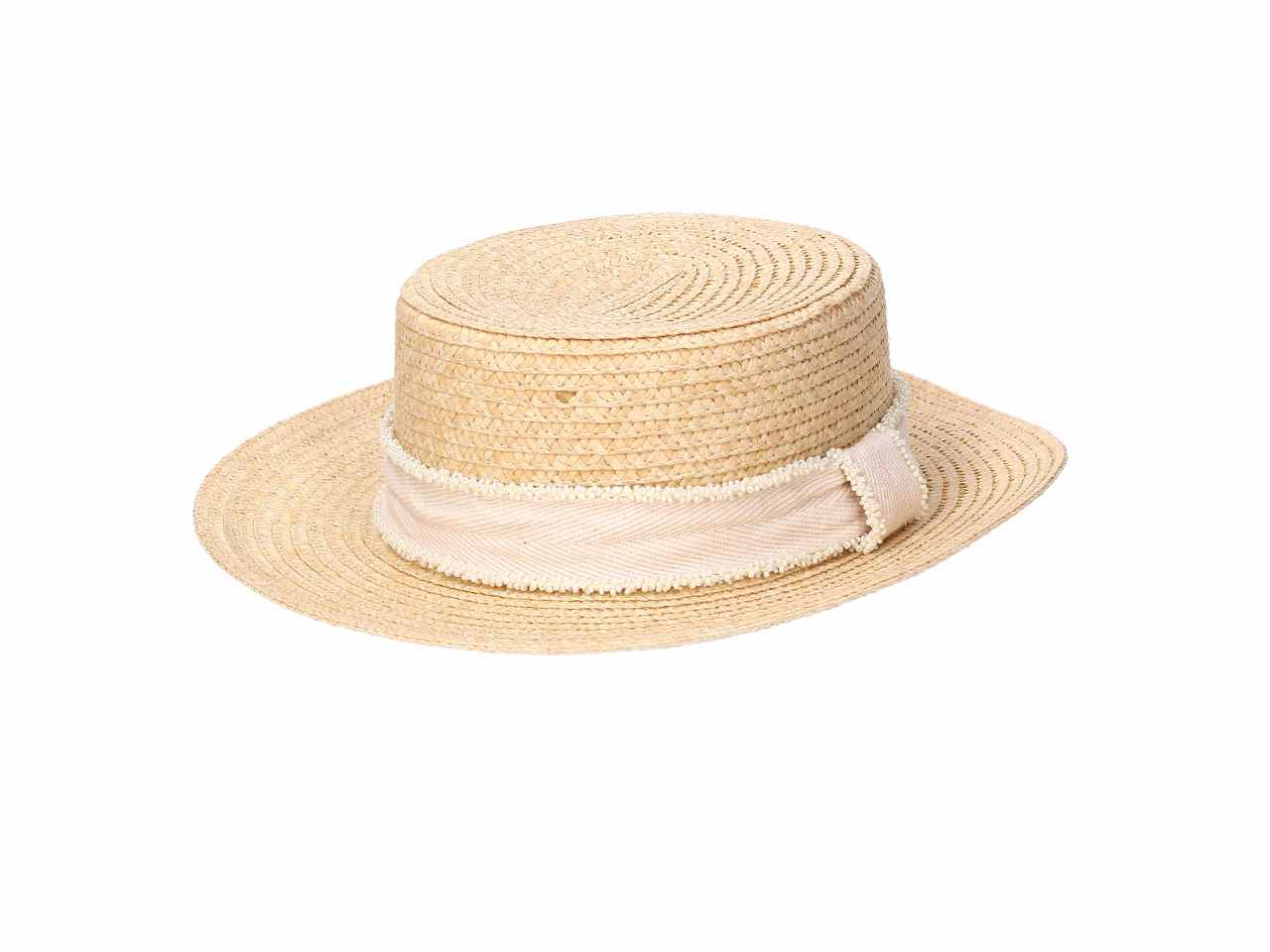 Cappello per donna d.56x58cm con perline in 3 colori assortiti