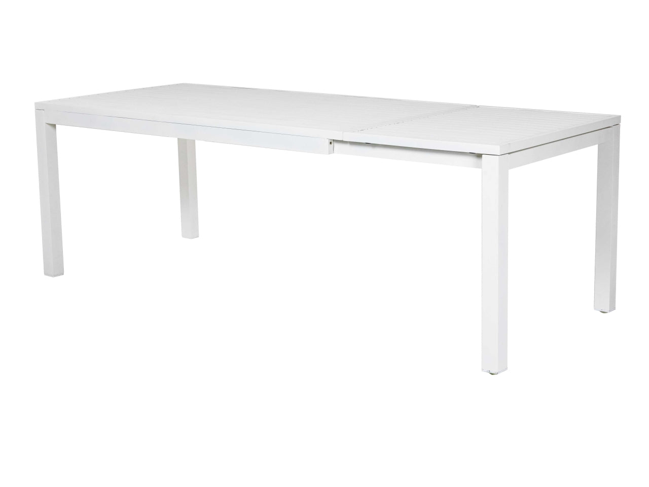 Tavolo da pranzo da esterno allungabile in alluminio bianco stile moderno 160/220x90x76 cm - Vacchetti