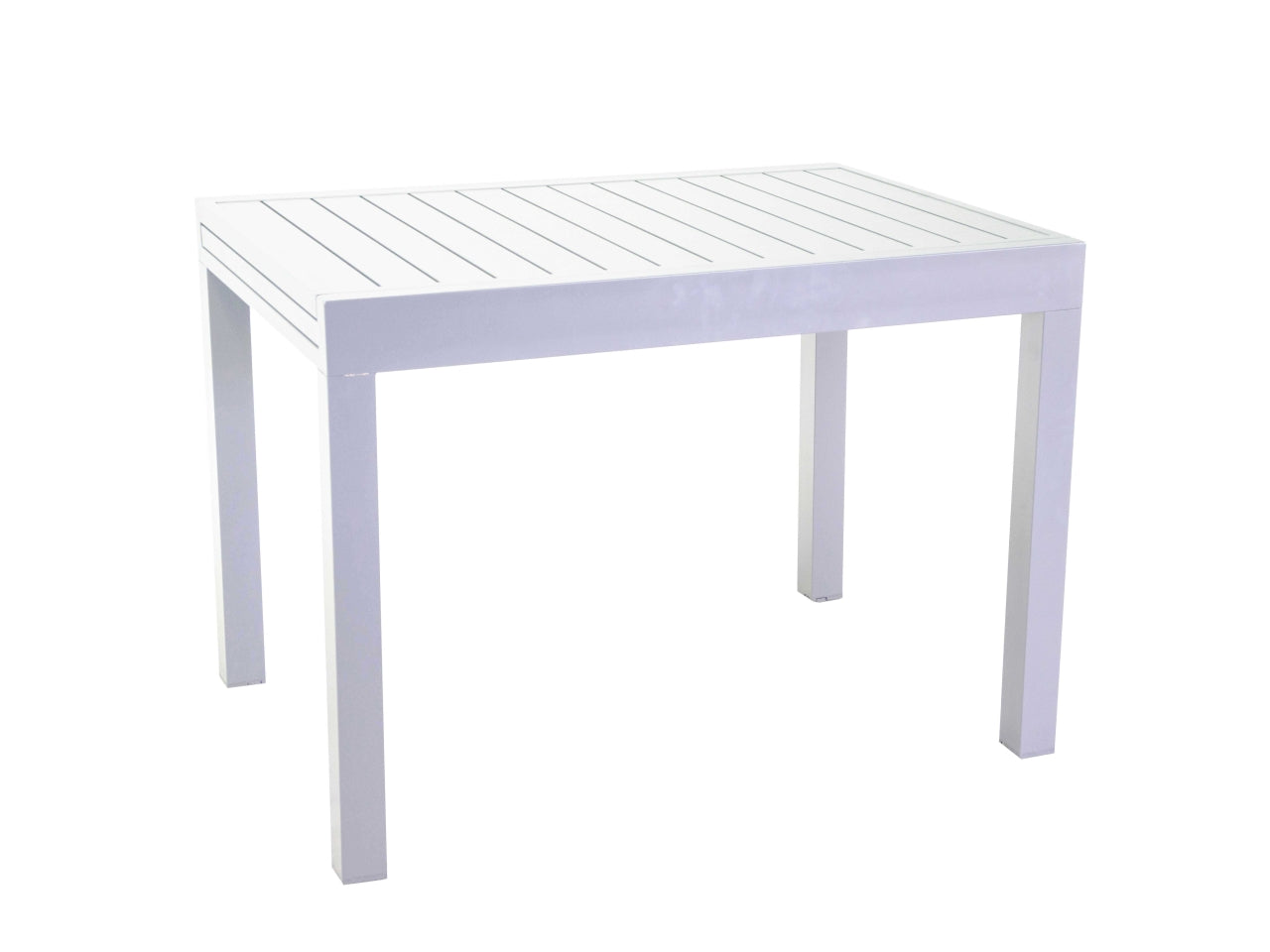 Tavolo da pranzo da esterno allungabile in alluminio bianco stile moderno da 6 a 10 posti 125/250x75x75 cm - Vacchetti