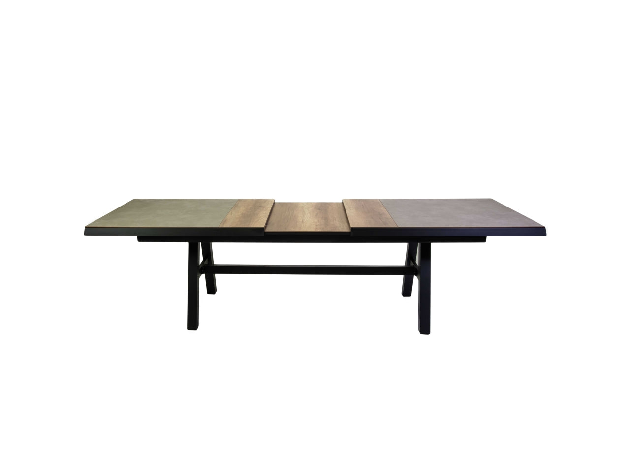 Tavolo in alluminio riverside allungabile colore antracite 243/303x102xh.77cm