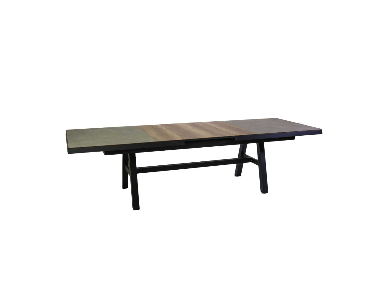 Tavolo in alluminio riverside allungabile colore antracite 243/303x102xh.77cm