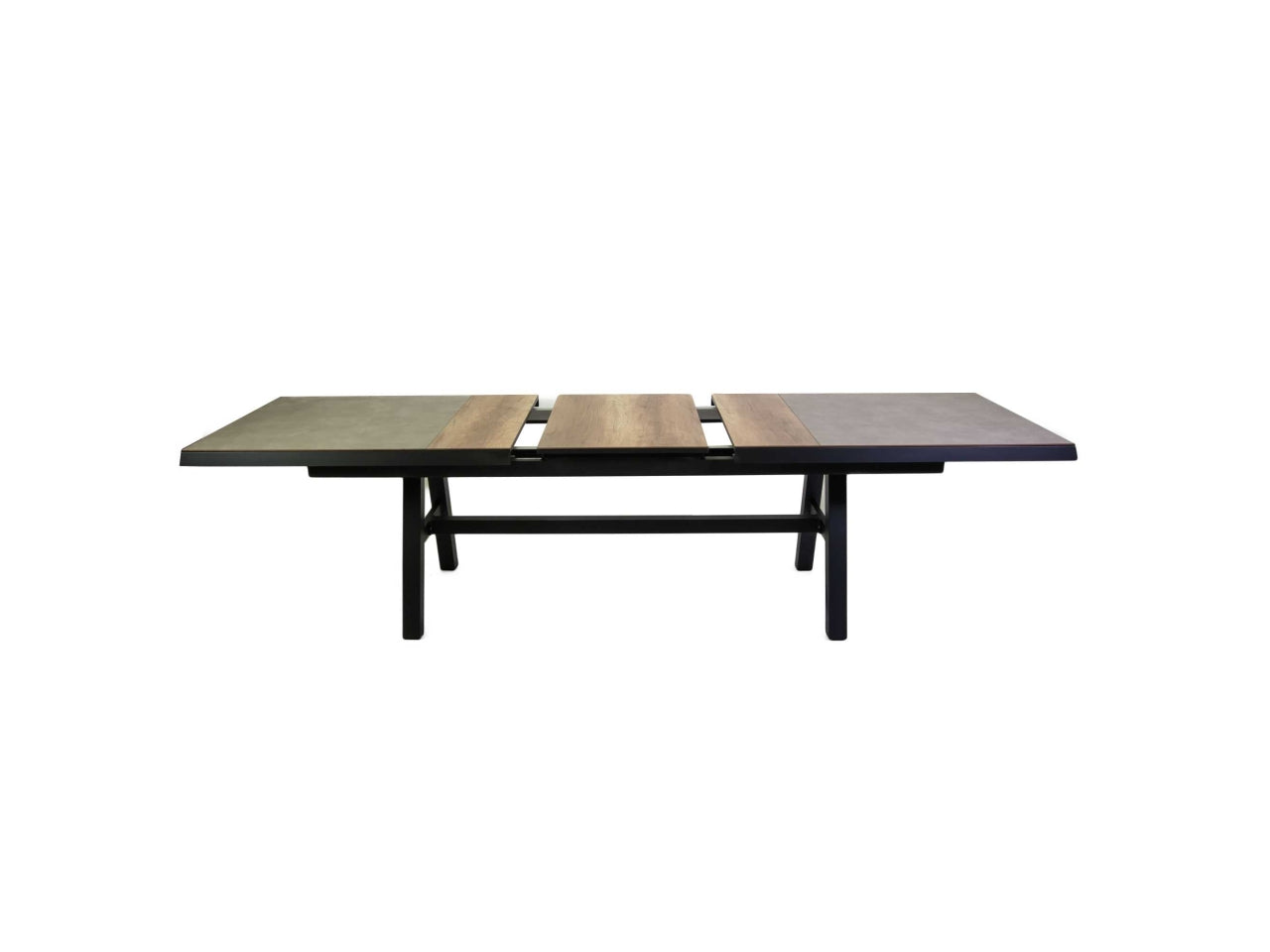 Tavolo in alluminio riverside allungabile colore antracite 243/303x102xh.77cm