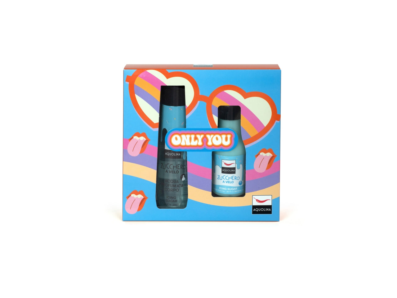 Aquolina be mine at christmas acqua profumata corpo da 150ml + bagno doccia da 125ml - fragranza only zucchero a velo