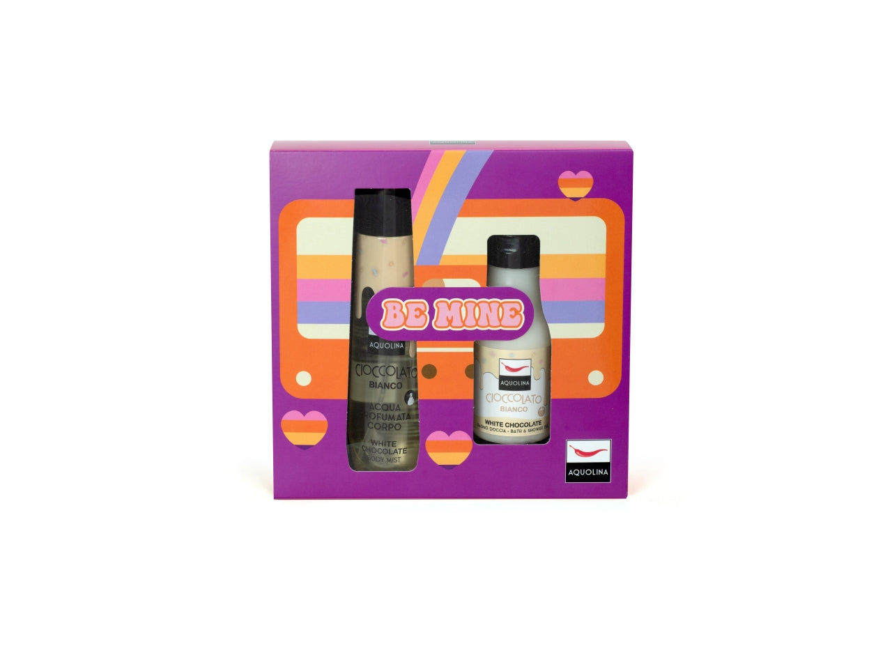 Aquolina be mine at christmas acqua profumata corpo da 150ml + bagno doccia da 125ml - fragranza be mine cioccolato bianco