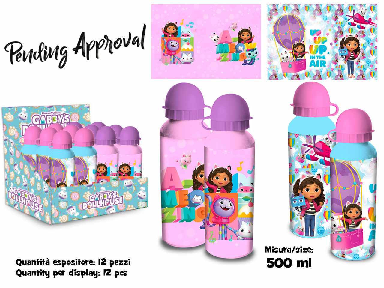 Borraccia in alluminio 500ml di gabby