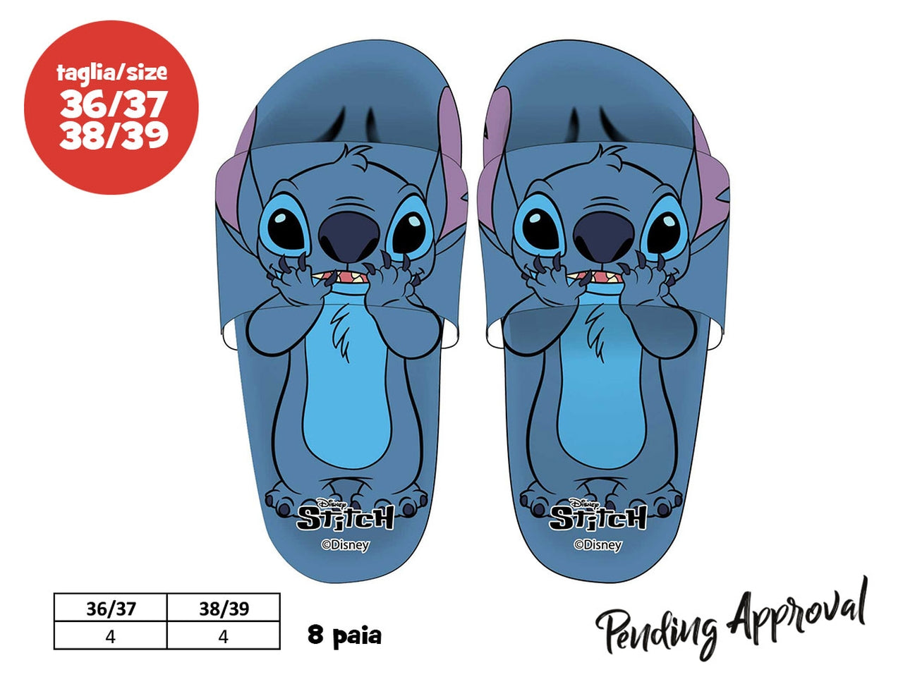 Ciabatta da mare Stitch in plastica eva azzurro - Coriex