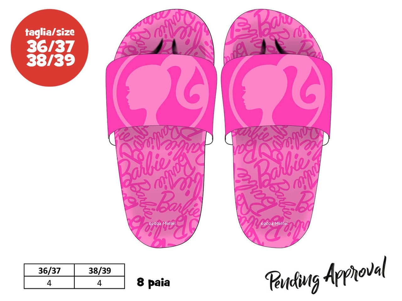 Ciabatta da mare Barbie da donna in plastica eva fucsia - Coriex