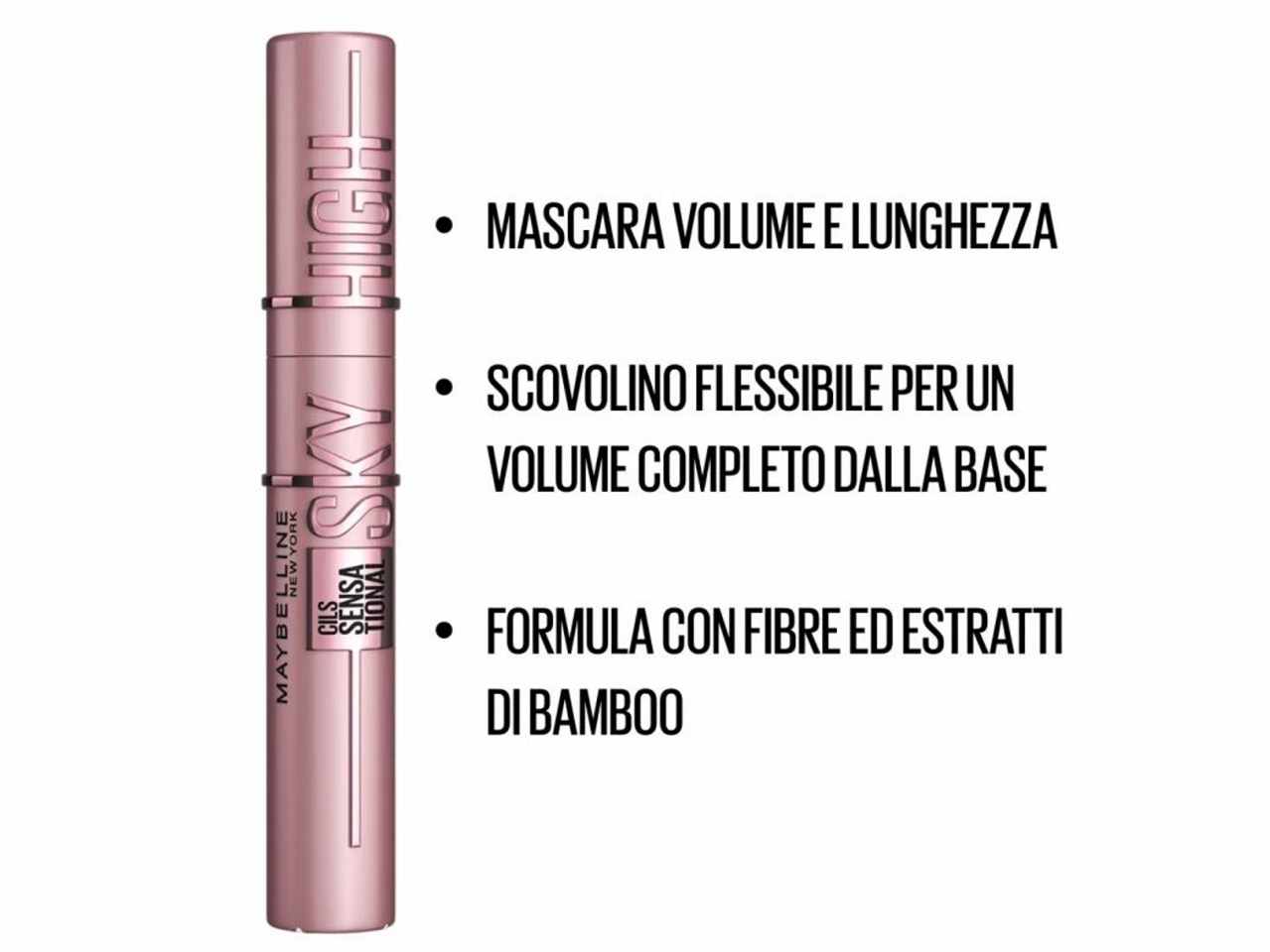 Maybelline urban jungle set regalo. contenuto: pochette in texture zebrata, sky high mascara volume e lunghezza, tattoo liner gel pencil matita occhi nera a lunga durata