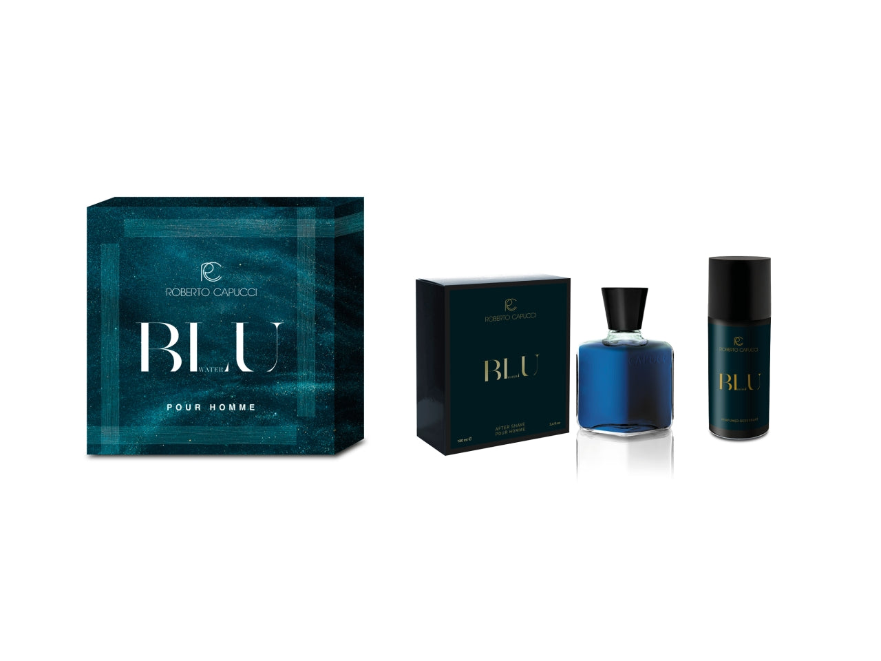Capucci blu water after shave 100ml + deo 150ml