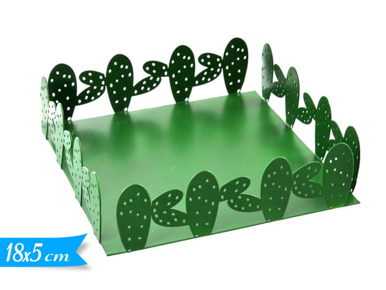 Linea cactus porta tovaglioli in metallo 18x18x5cm