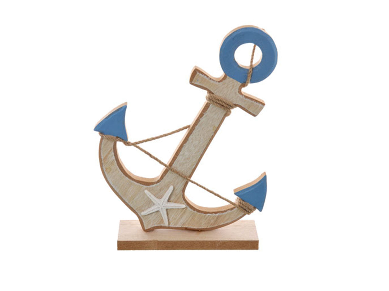 Decorazione da parete ancora in legno stile marinaro 21x25,5x5 cm - Golden Hill