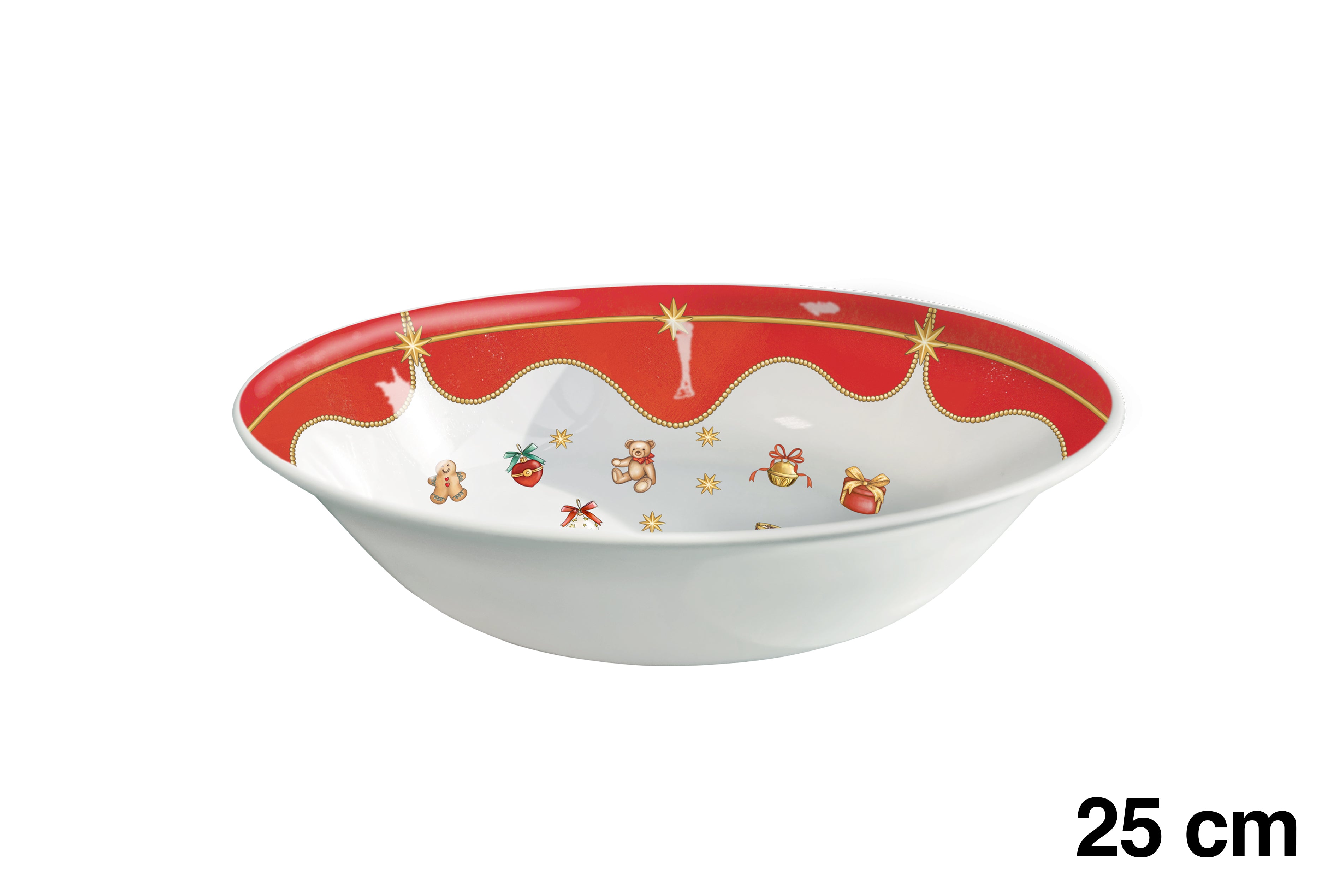 Lavafrutta natalizio vintage in melamina misura 25cm