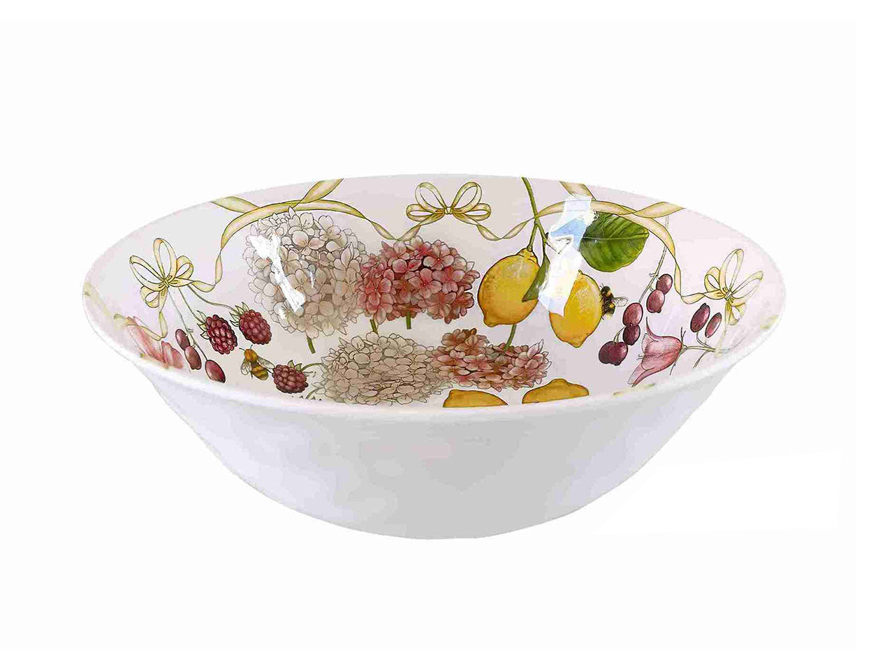 Insalatiera in melamina multicolor floreale 27x10 cm linea Fiocchi - Ibct