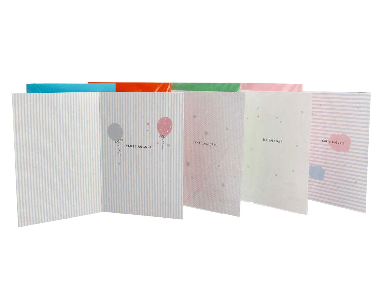 Biglietti per auguri cuties linea cartomania greetings con dettagli glitter iridescente e busta misura 11,8x16,8cm