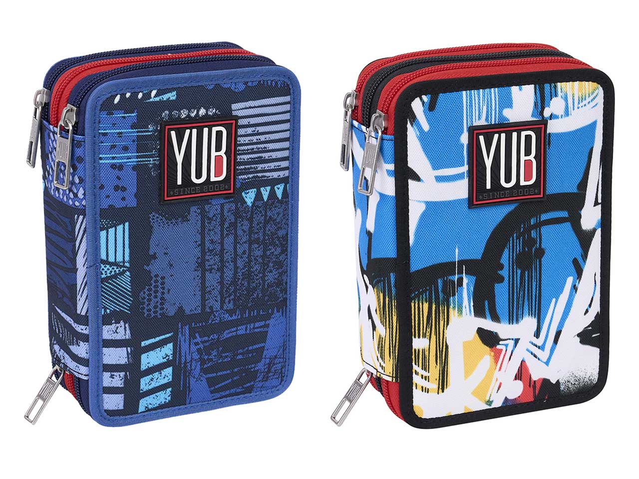Yub colorful graffiti astuccio 3 zip