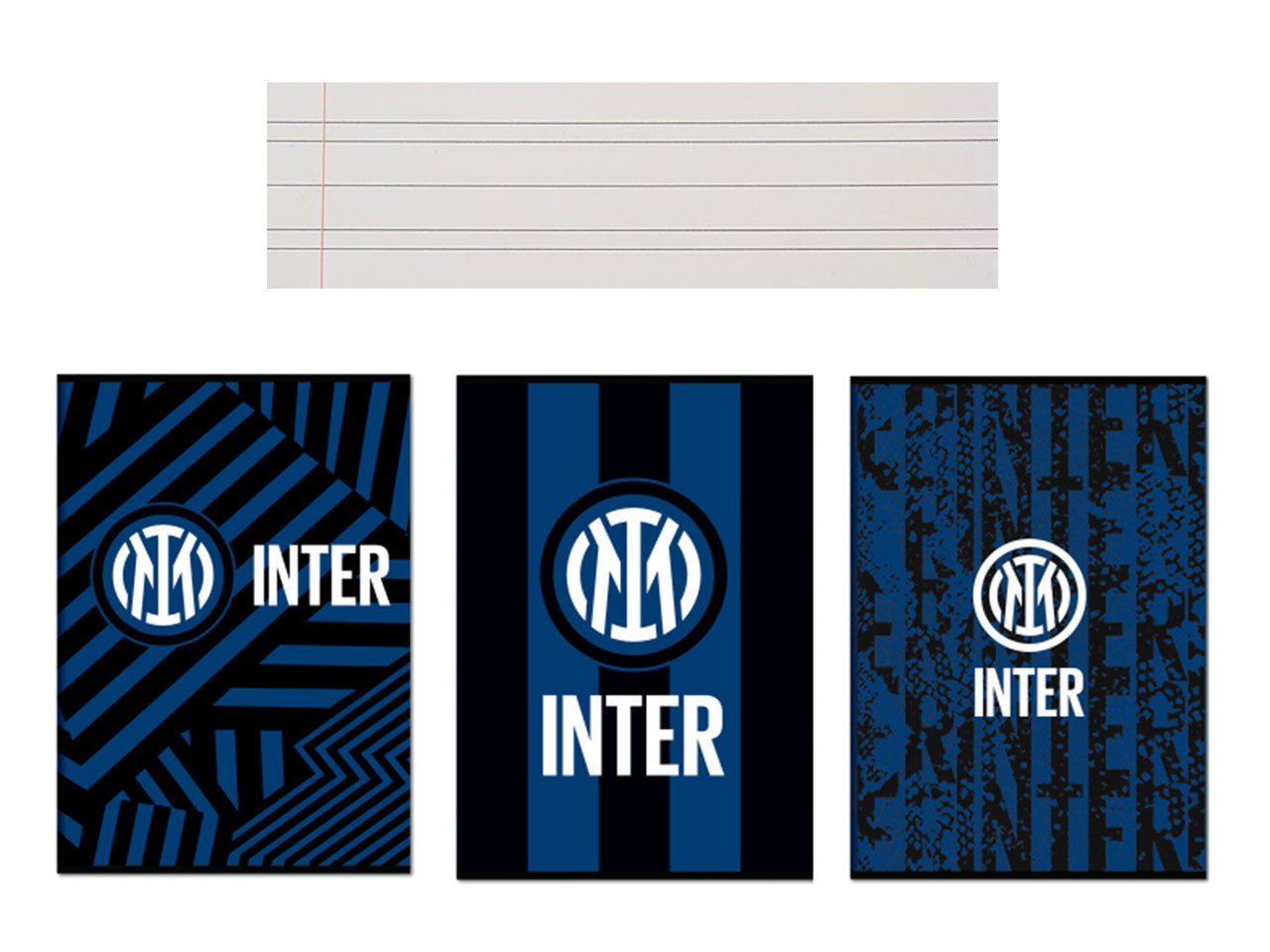 Quaderno maxi Inter formato a4 rigatura B 80gr fogli 80 - la confezione comprende 10 quaderni - assortiti