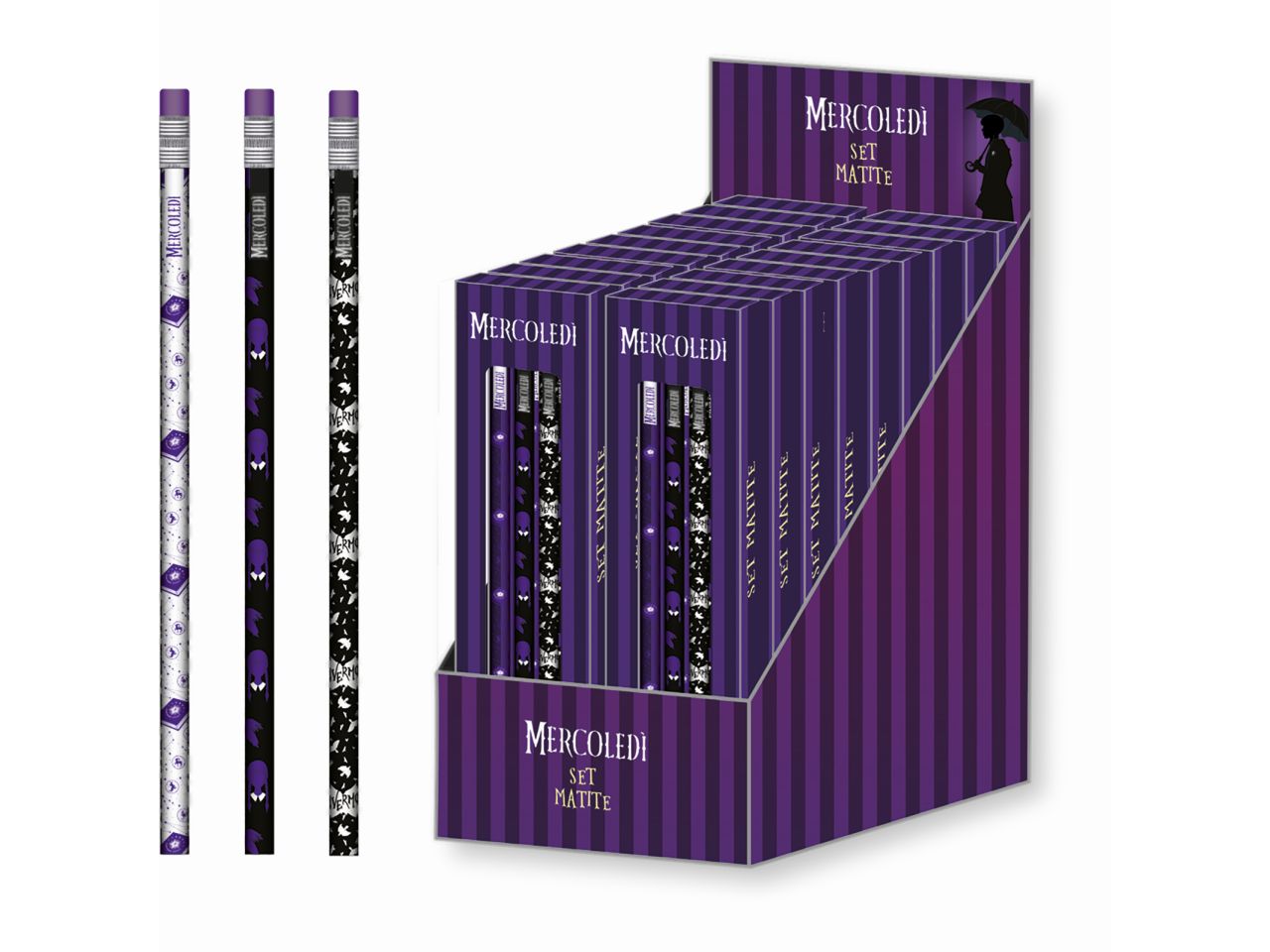 Mercoledi' matite - confezione da 3 matite