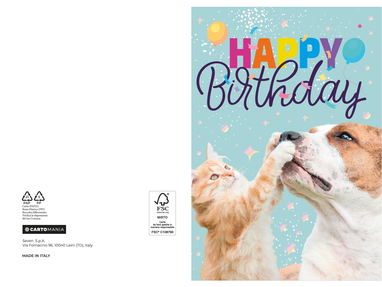 Biglietti compleanno animali # cartomania