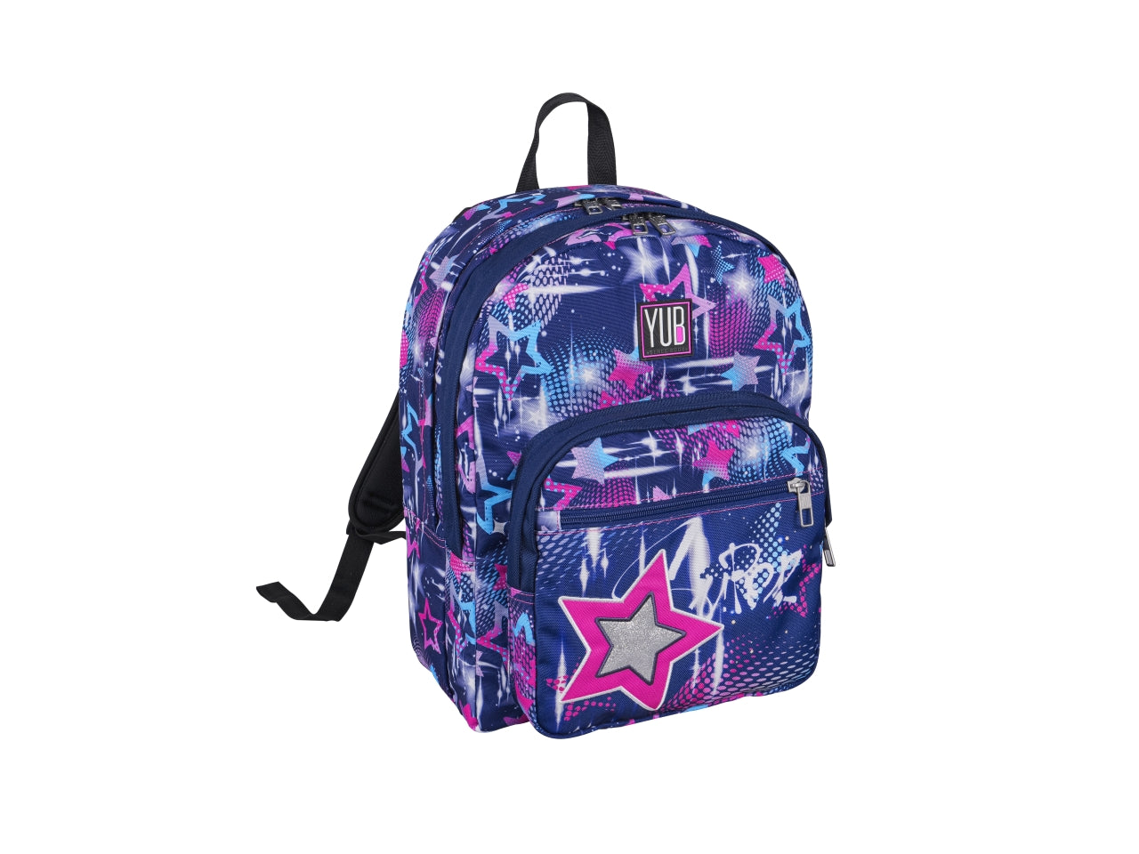 Zaino scuola Yub Magic Word, doppio scomparto e tasca laterale porta borraccia, assortiti, 28 lt - Seven