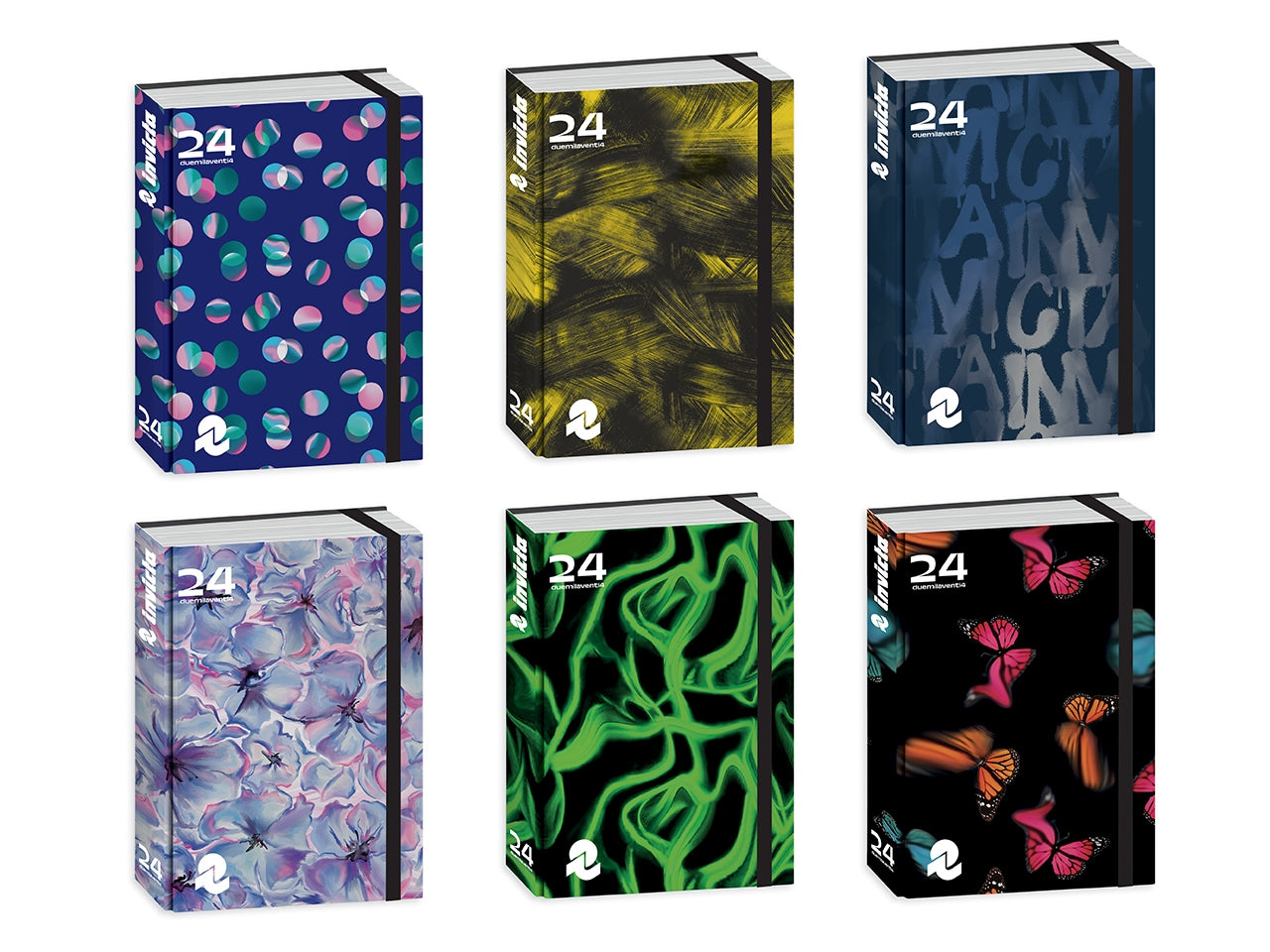 Diario 16 Mesi Standard - Multicolor, 13,6x18,3 cm, 496 Pagine | Invicta
