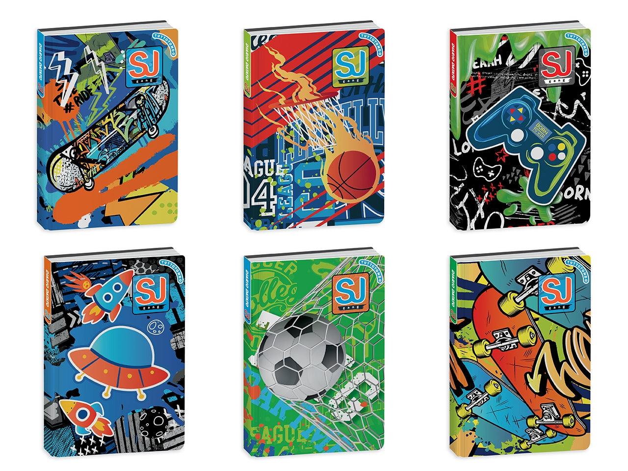 Diario 10 Mesi SJ Gang Girl - Multicolor, 14x20,6 cm, 352 Pagine | Seven