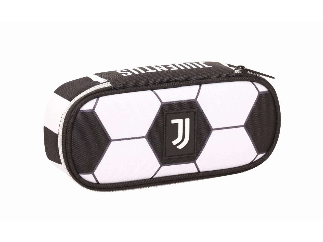Astuccio ovale Juventus, con taschino interno e pianetto portamatite, 23x10x5,5 cm - Seven
