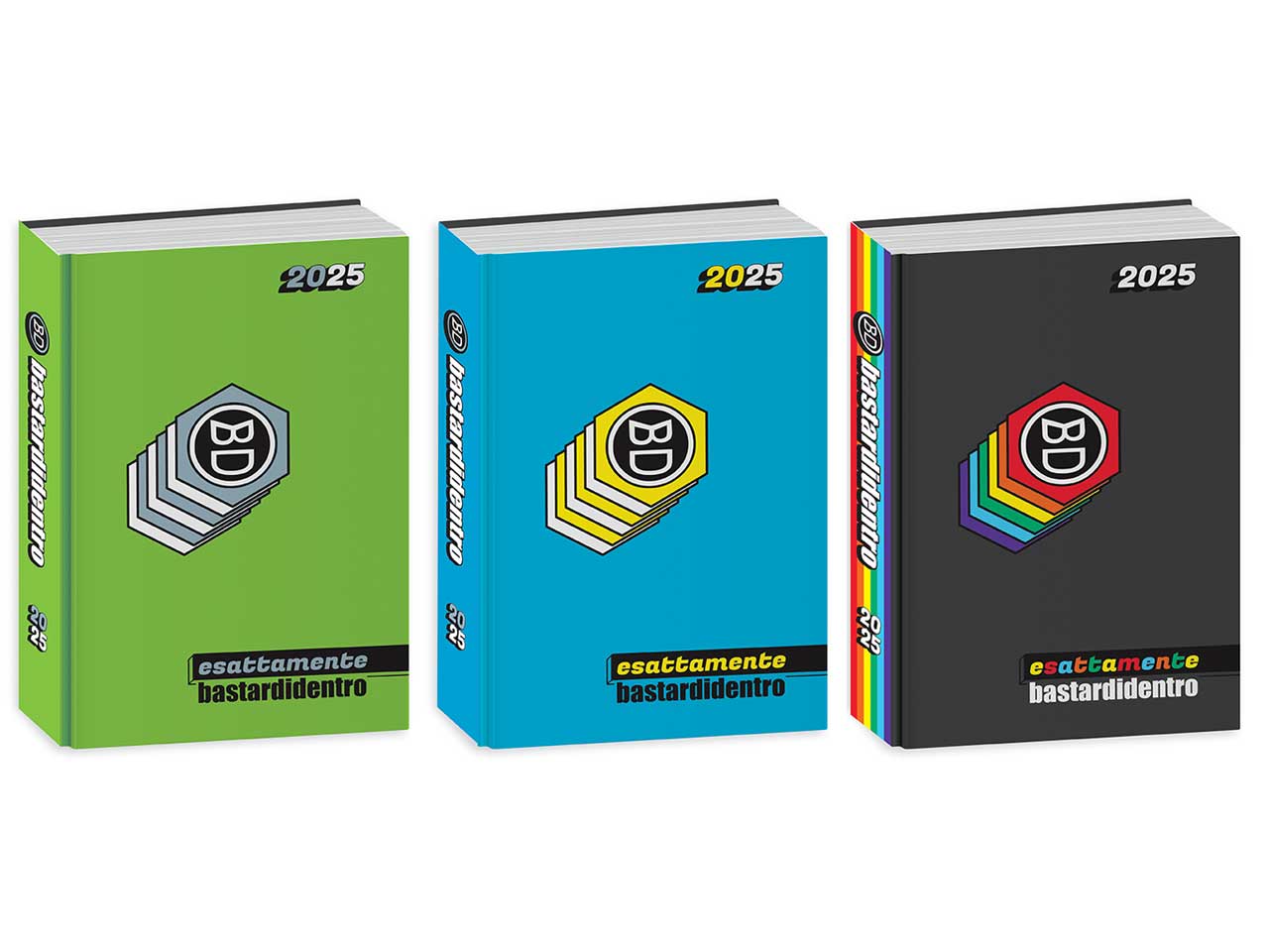 Diario scuola Bastardidentro color new, formato pocket 16 mesi, datato 2024/2025 assortito, 11,5x15,9 cm