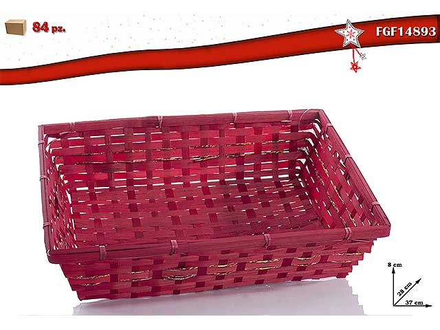 Cesto 37x28x8 rosso