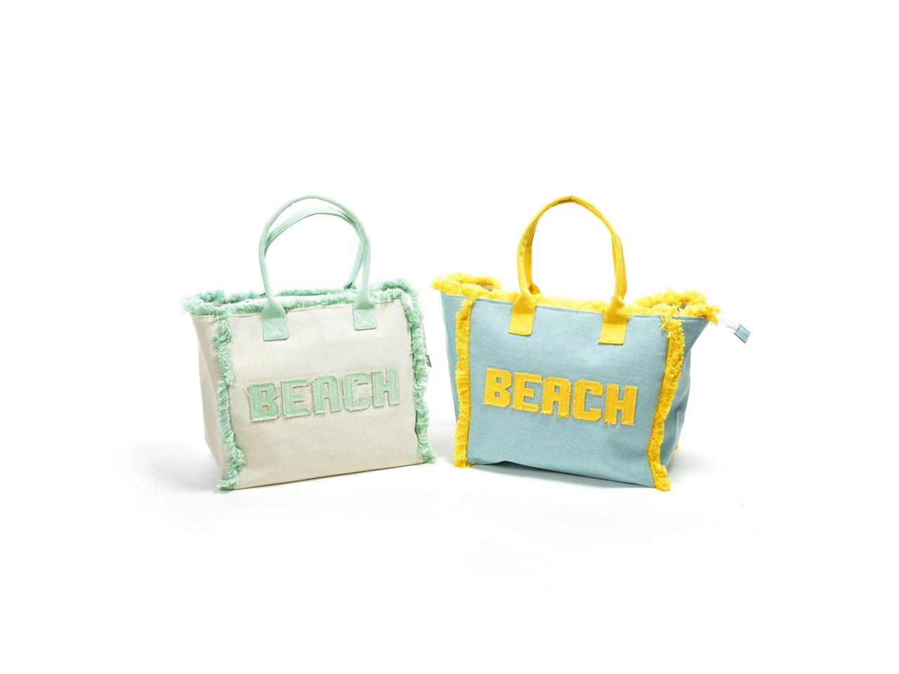 Borsa mare in tessuto bicolore in colori assortiti, 36x31x20 cm - M Home