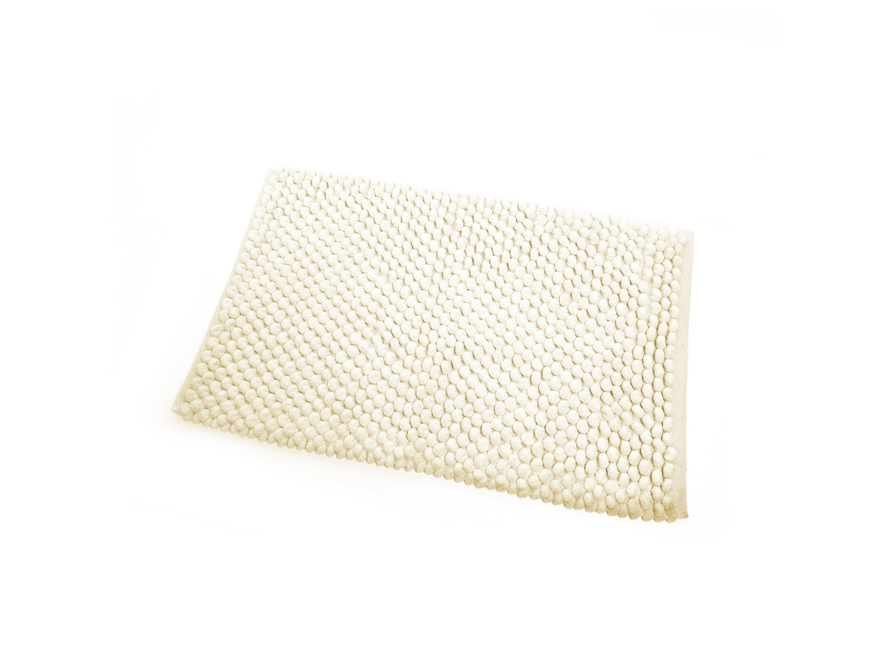 Tappeto da bagno in misto cotone beige moderno con fondo antiscivolo 60x100 cm - M Home