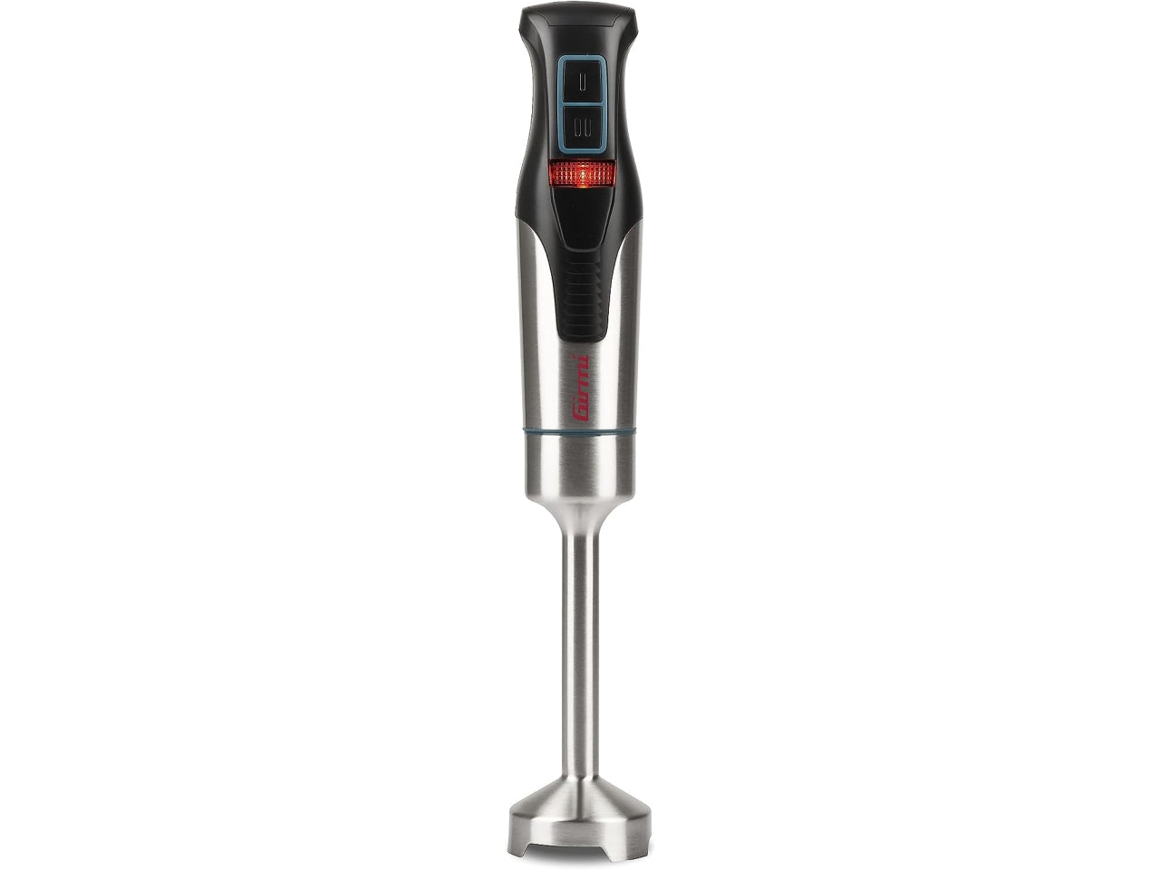 Mixer ad immersione potenza 800w con fusto in acciaio inox da 19cm e impugnatura ergonomica nera, smontabile per un lavaggio piu' accurato