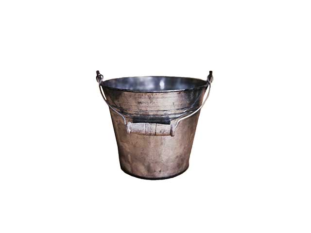 Secchiello zinco antesta di 25xh.21 mt0338old