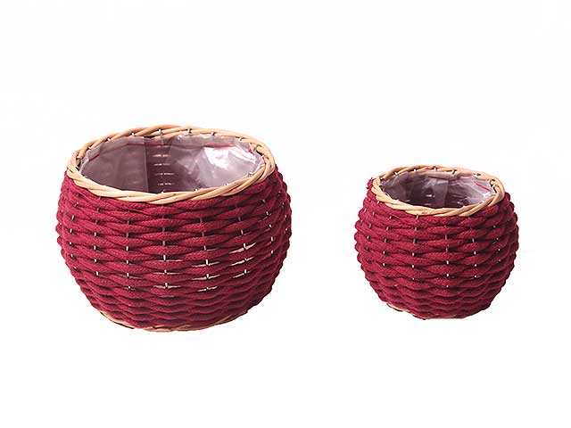 L.lana cesta 2 pezzi bordeaux d0370.30r