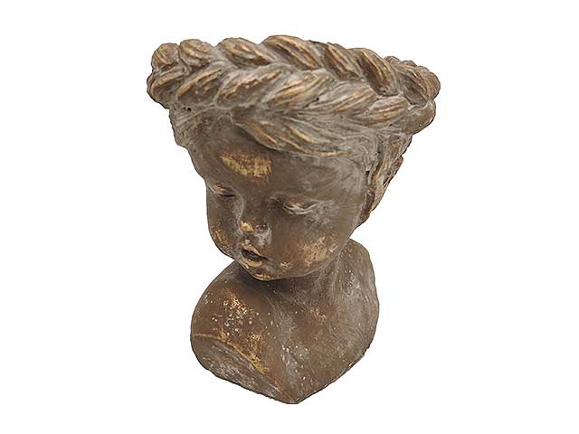 Testa bambina c/treccia h.23,5cm55724br