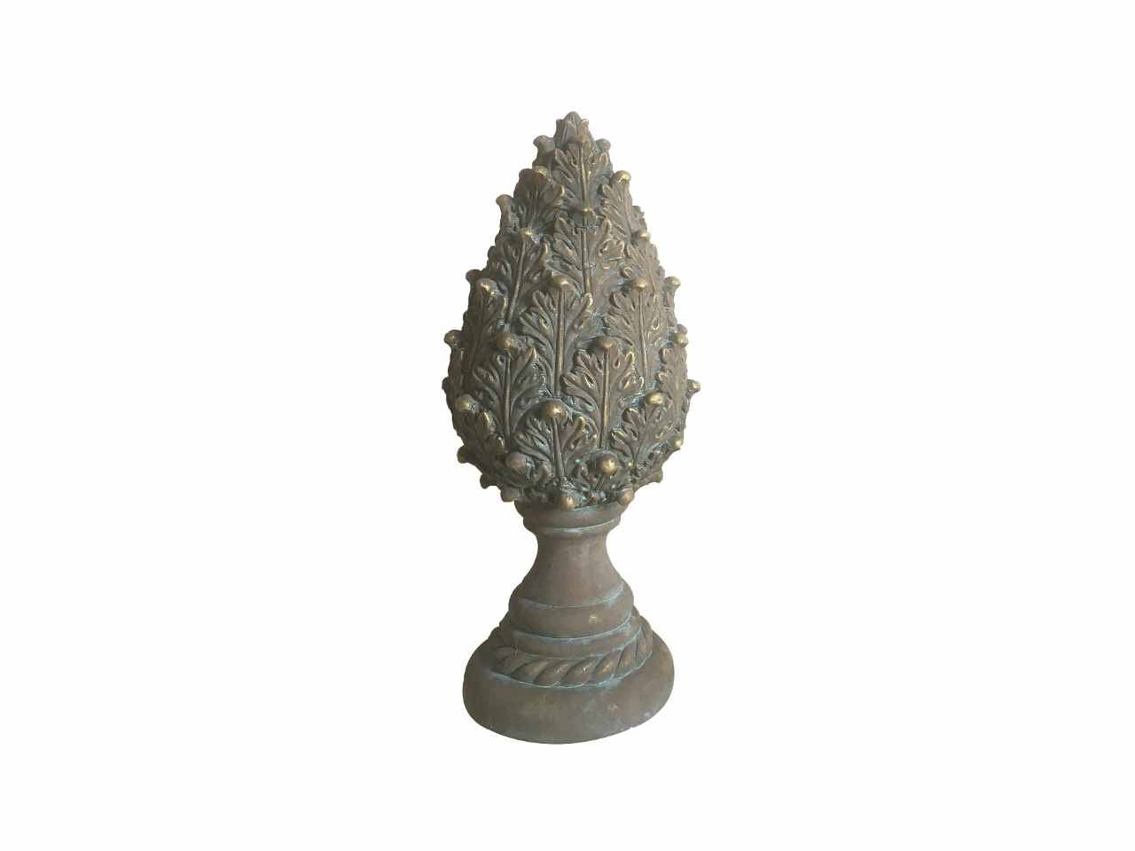 Pigna bronzo in resina d.13,5xh.30,5cm