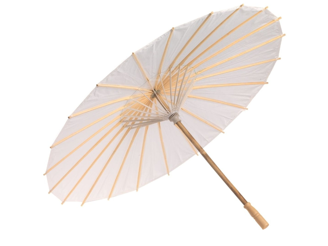 Ombrello giapponese decorativo in carta e legno bianco d.84 cm - Viminbox